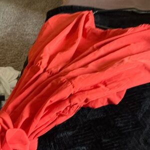 Bright Coral Knot-Front Dress Top